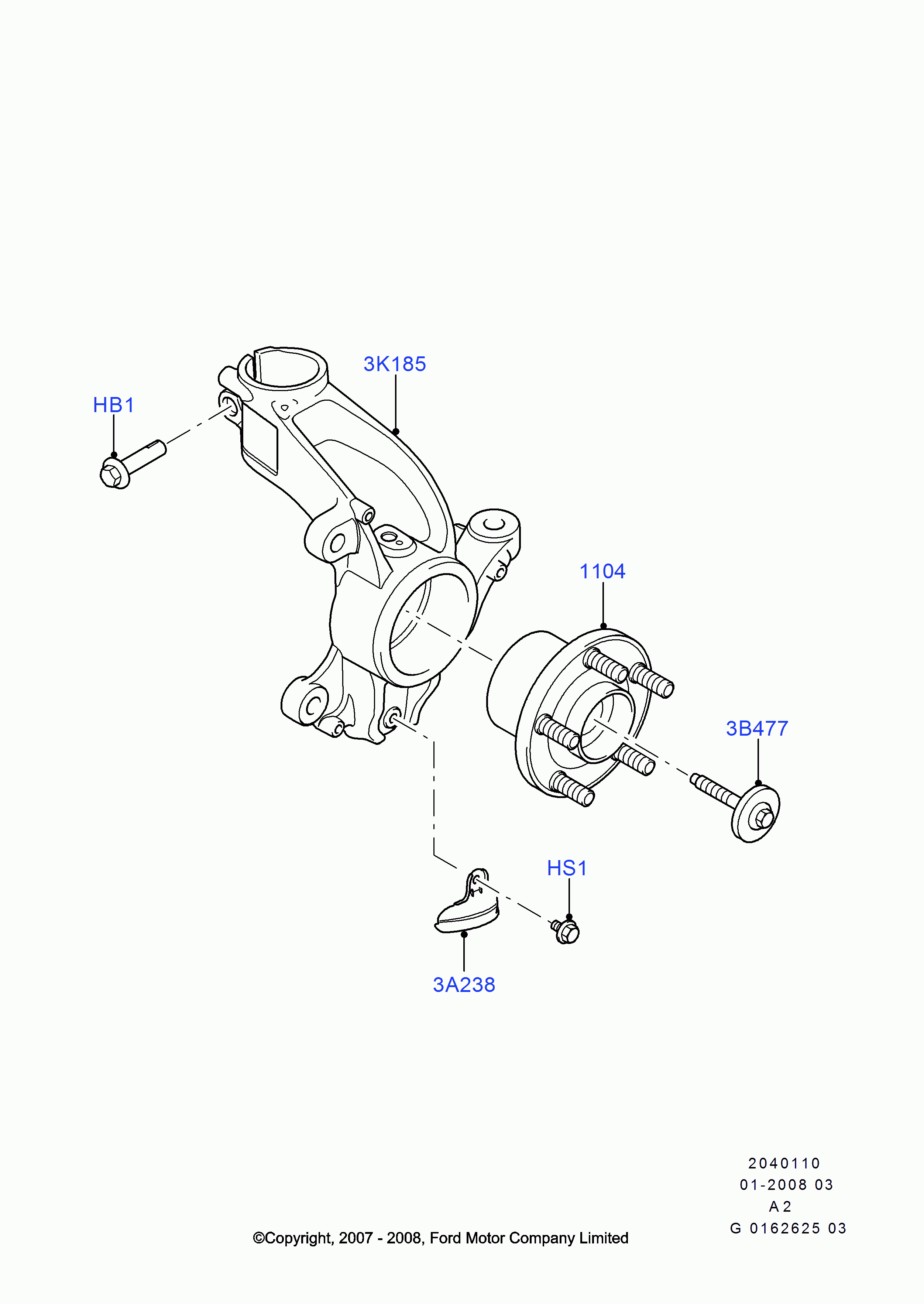 FORD 1 496 721 - Комплект підшипника маточини колеса avtolavka.club