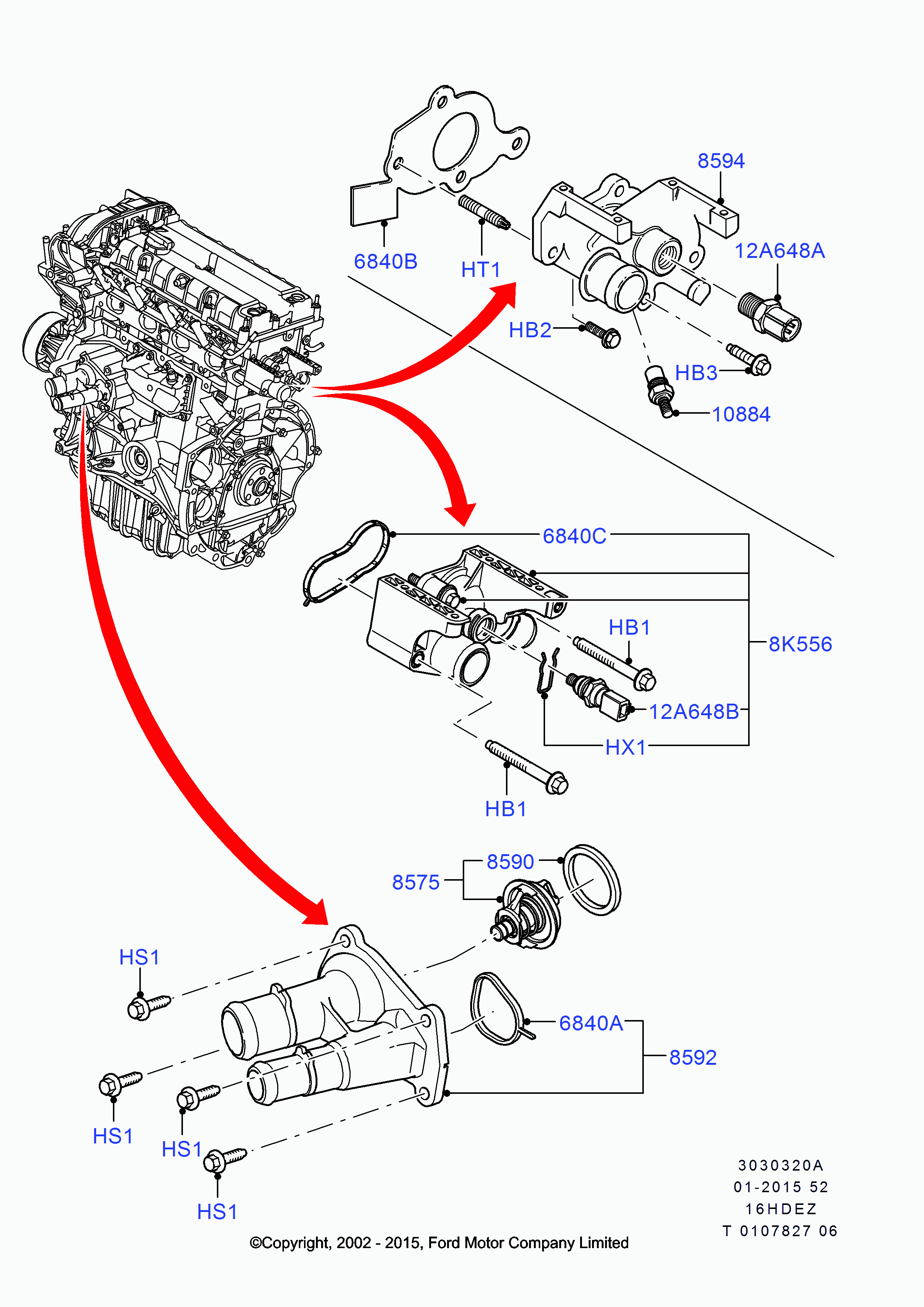 FORD 1 712 228 - Термостат, охолоджуюча рідина avtolavka.club