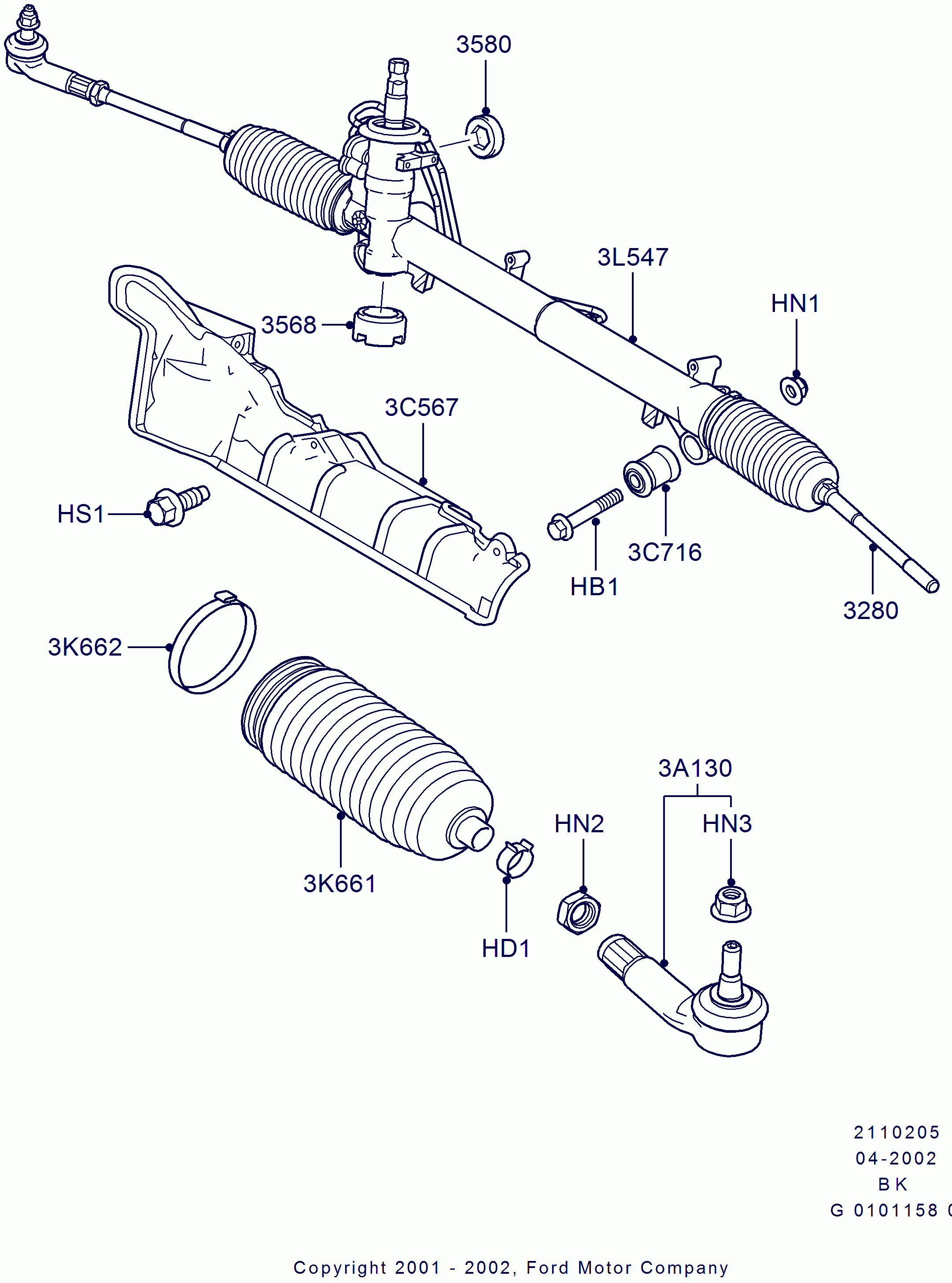 FORD 4330628 - Пильник, рульове управління avtolavka.club