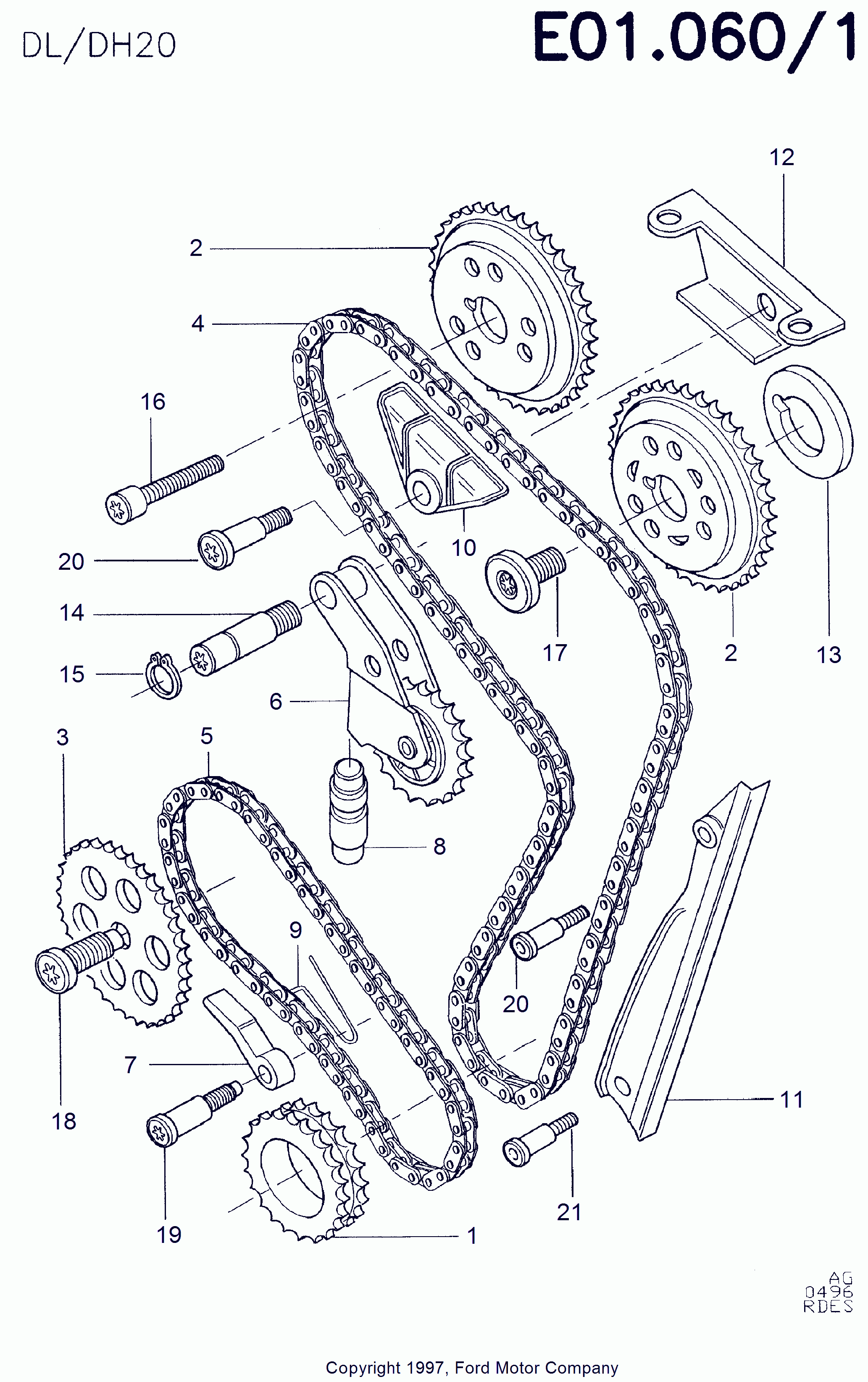 FORD 6 177 698 - Планка заспокоювача, ланцюг приводу avtolavka.club