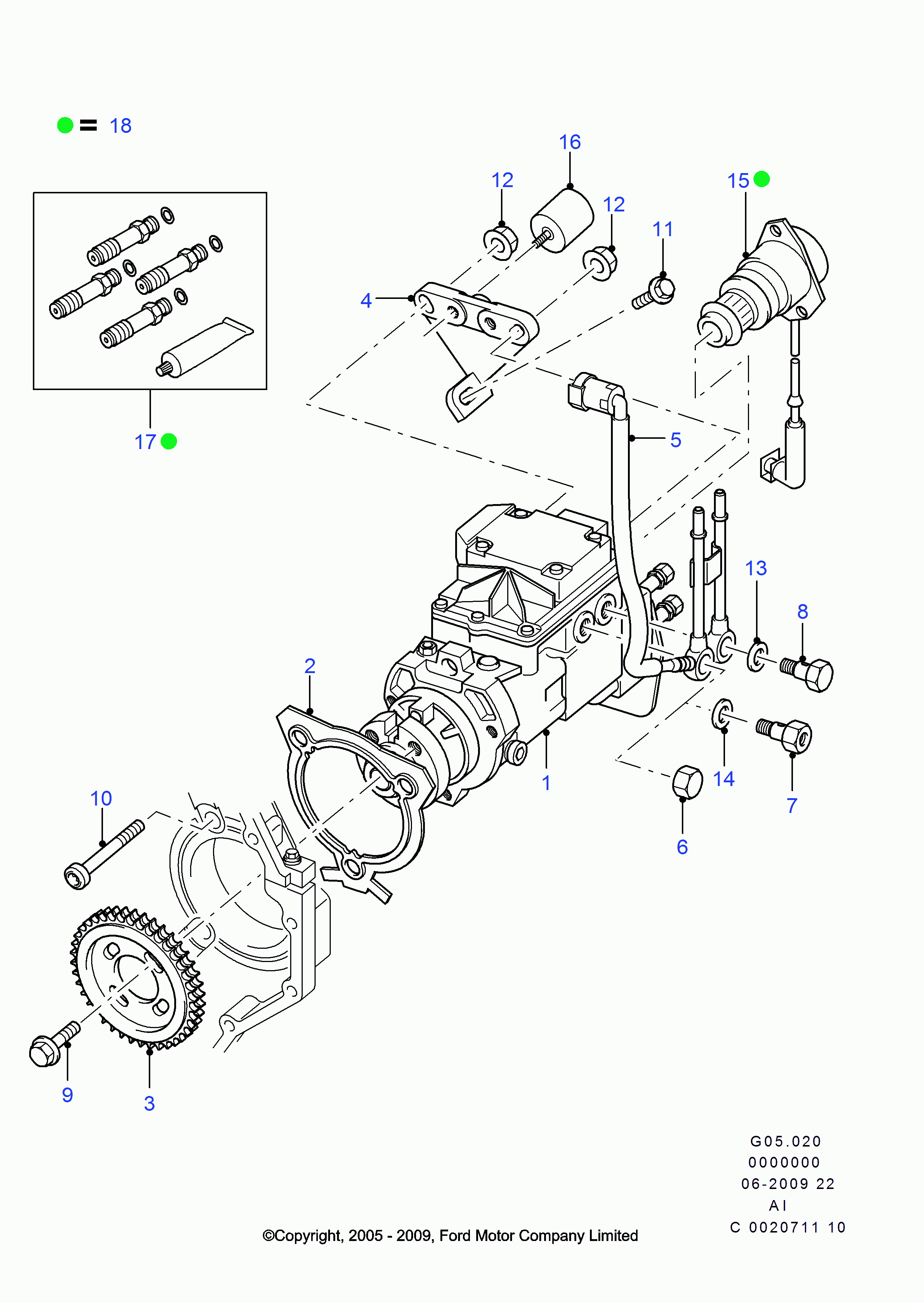 FORD 1353439 - Натяжна ролик, ремінь ГРМ avtolavka.club