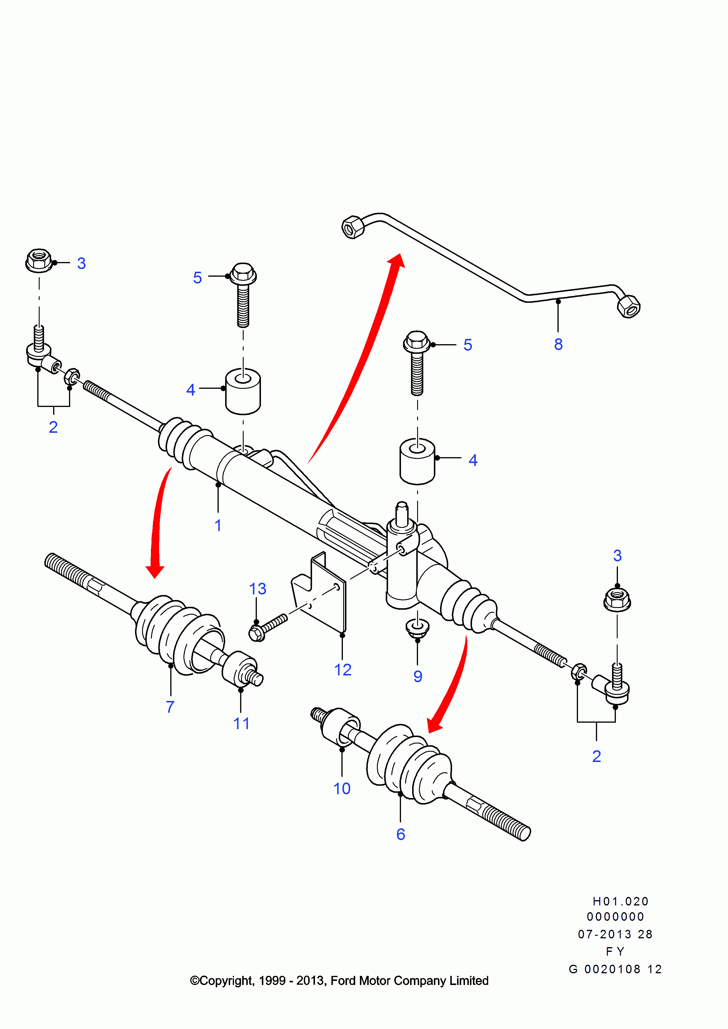 FORD 1205774 - Рульовий механізм, рейка avtolavka.club