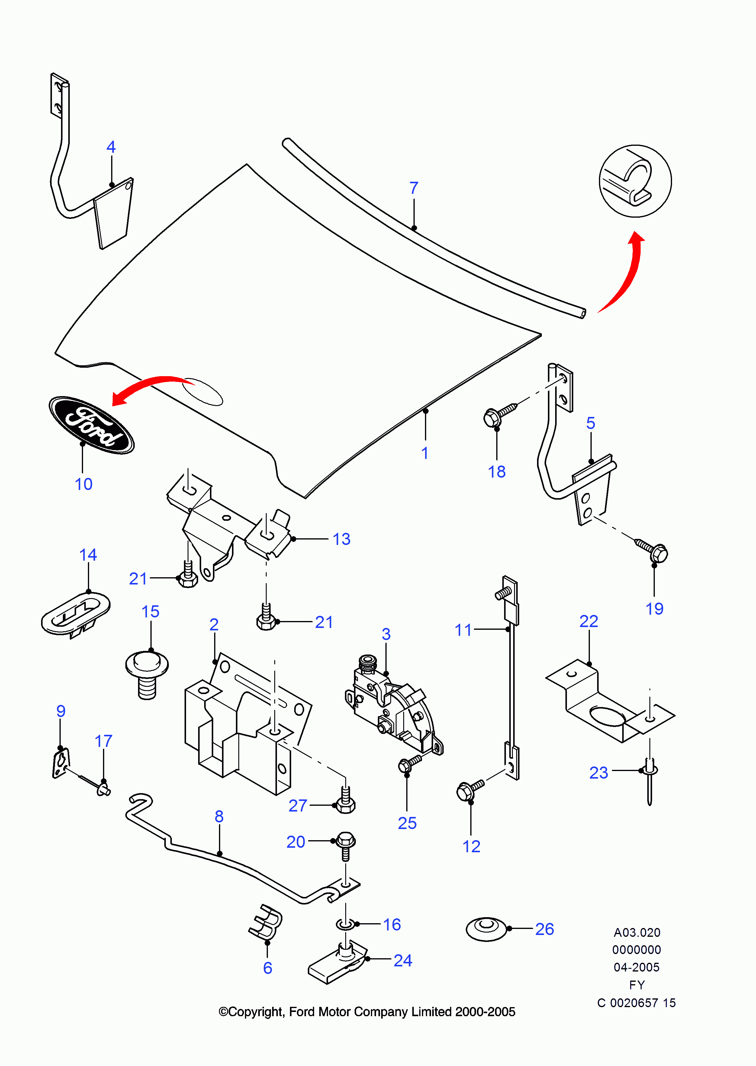 FORD 1 779 943 - Емблема радіатора avtolavka.club