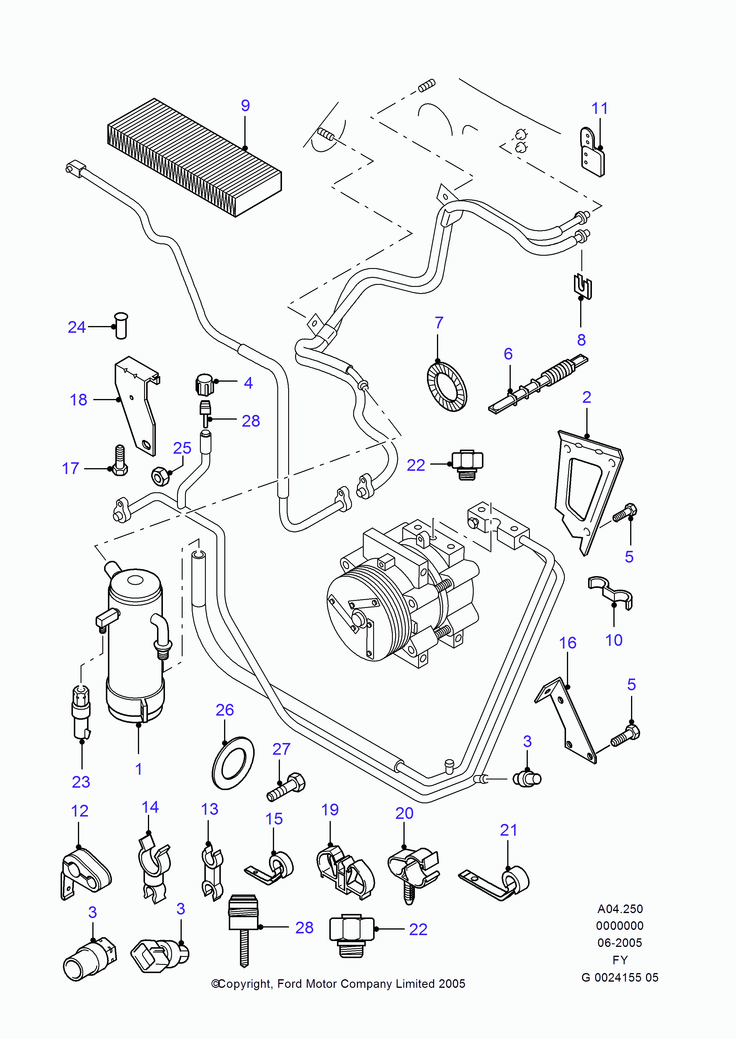 FORD 4689276 - Пневматичний вимикач, кондиціонер avtolavka.club