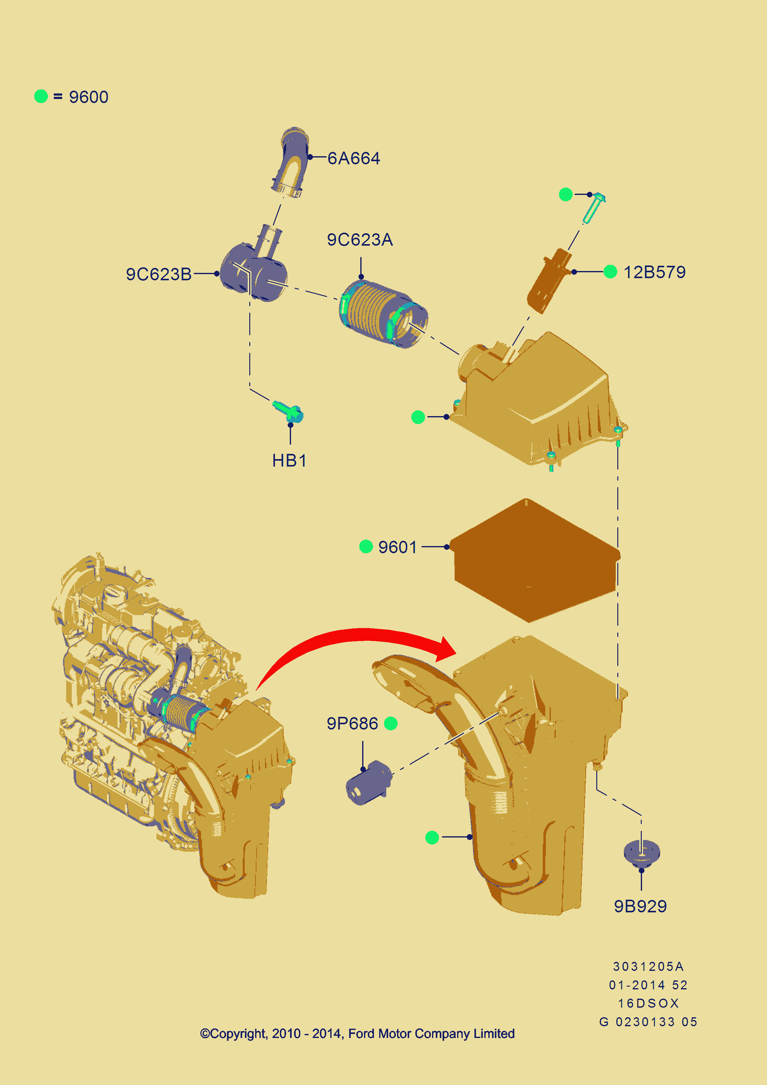 FORD USA 1 729 860 - Повітряний фільтр avtolavka.club