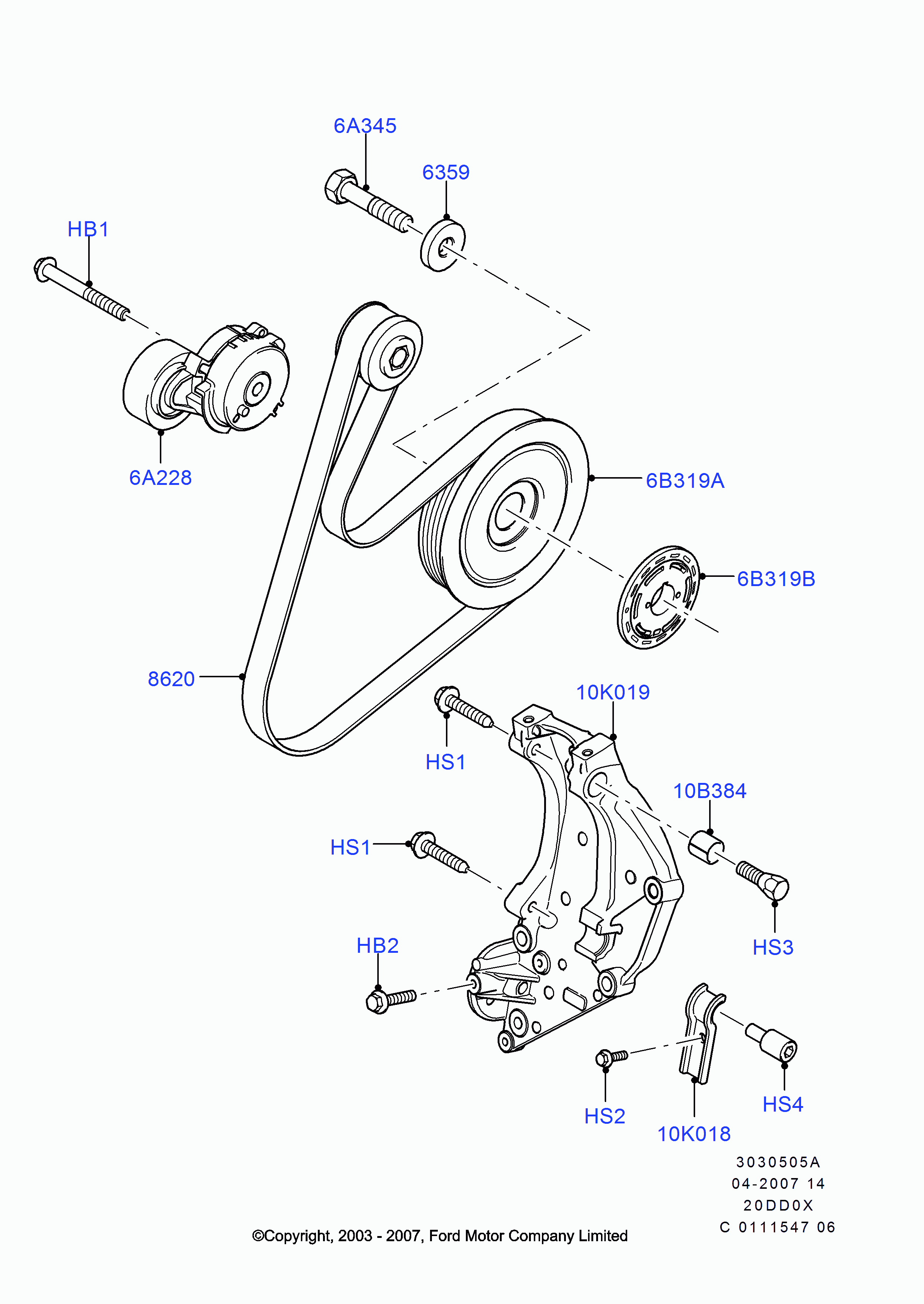 FORD 1381643 - Поліклиновий ремінь avtolavka.club