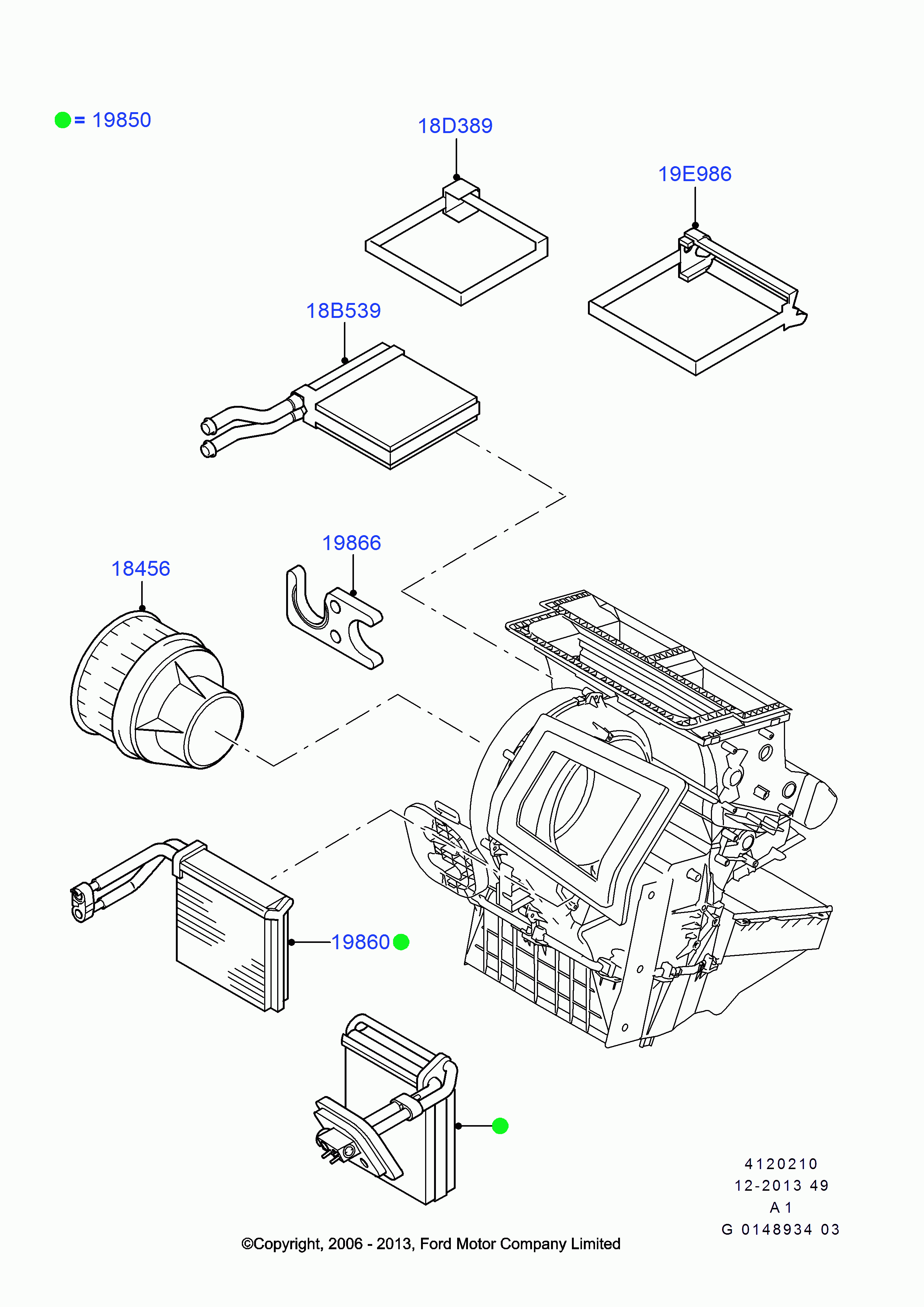 FORD 1 573 306 - Випарник, кондиціонер avtolavka.club