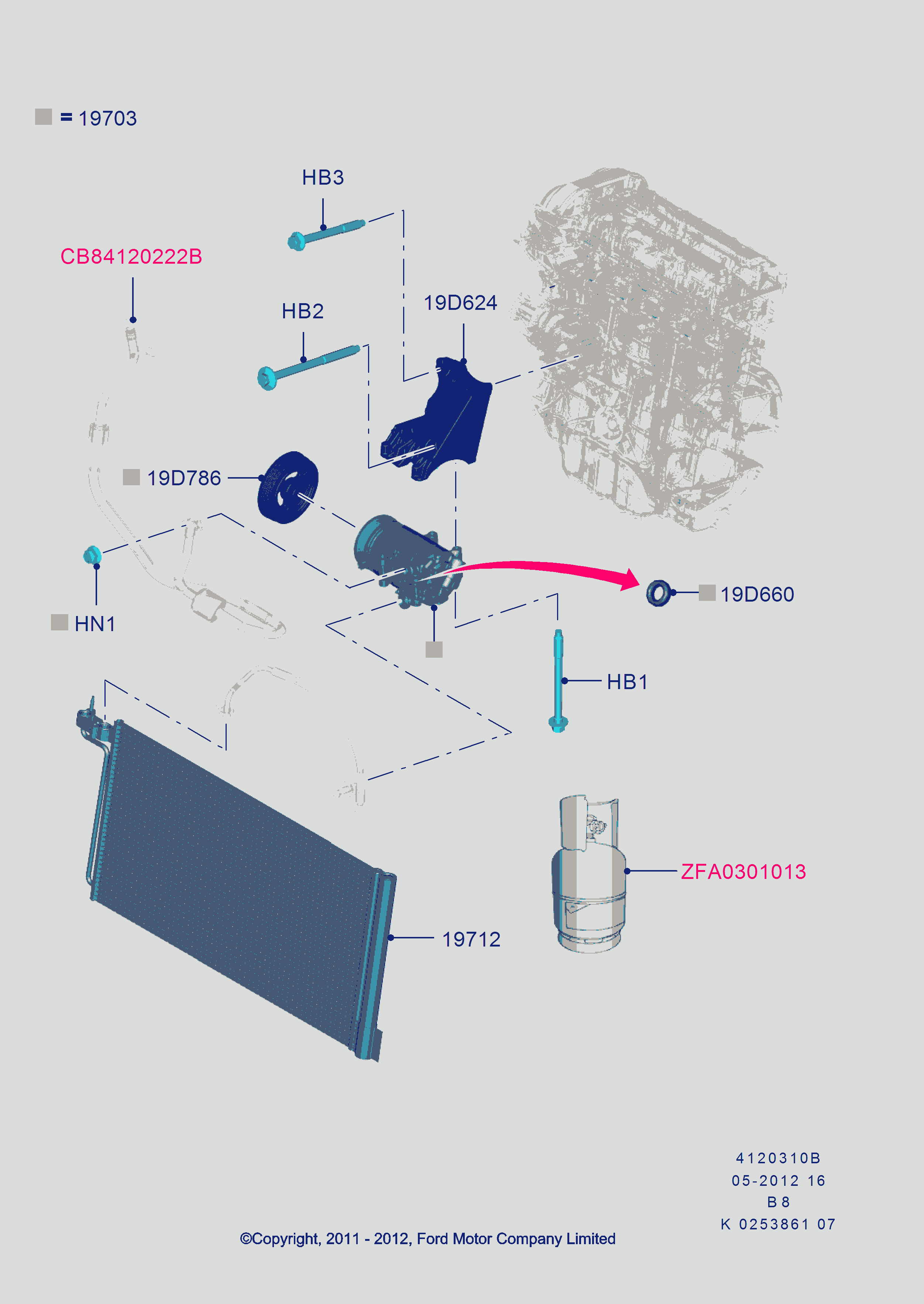 FORD 1 769 313 - Конденсатор, кондиціонер avtolavka.club