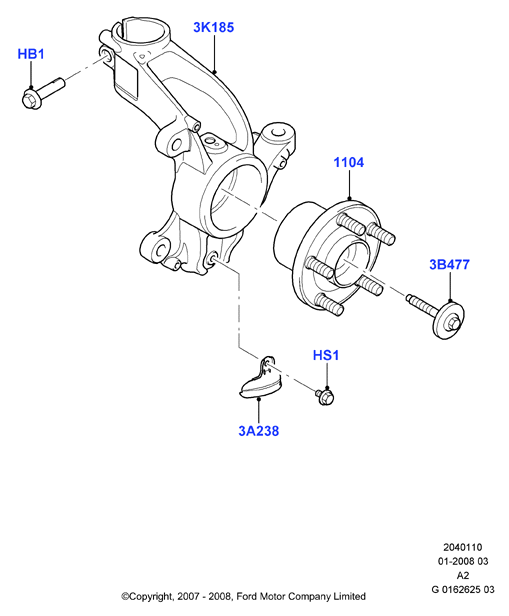 FORD 1474288 - Поворотний кулак, підвіска колеса avtolavka.club