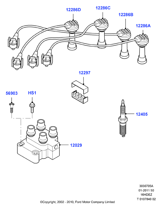 FORD USA 1 335 377 - Провід запалювання avtolavka.club