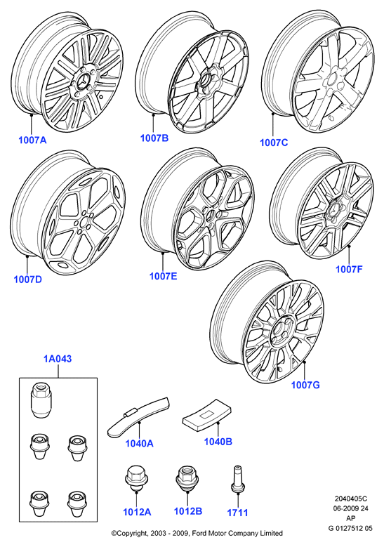 FORD 1 678 596 - Гайка кріплення колеса avtolavka.club