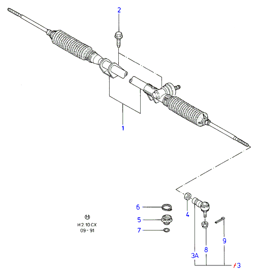 VW 6128814 - Наконечник рульової тяги, кульовий шарнір avtolavka.club