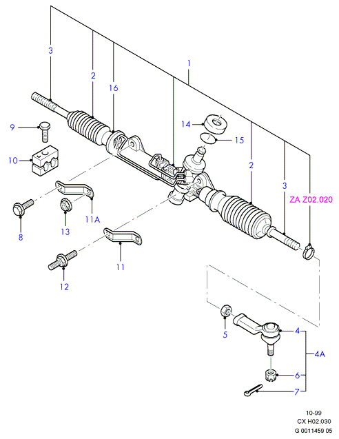 FORD 4 373 198 - Рульовий механізм, рейка avtolavka.club