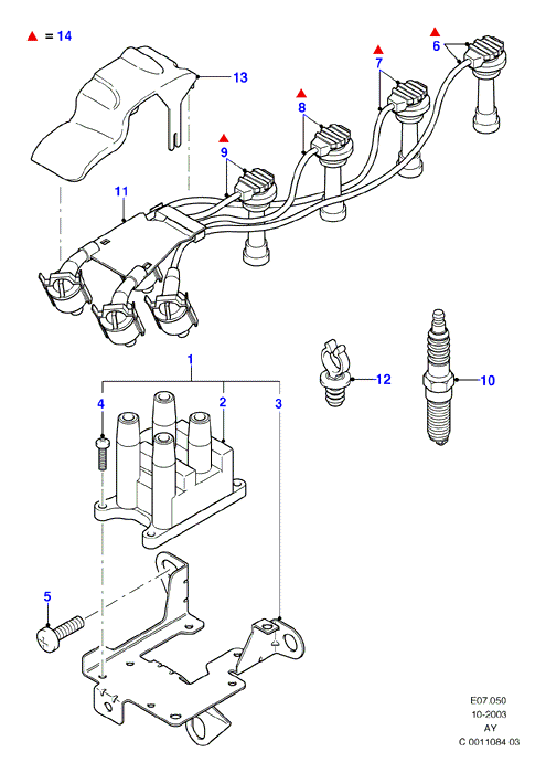 FORD 1110499 - Комплект проводів запалювання avtolavka.club