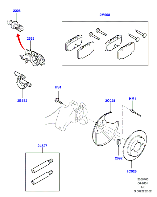 FORD AUSTRALIA 1075565 - Гальмівні колодки, дискові гальма avtolavka.club