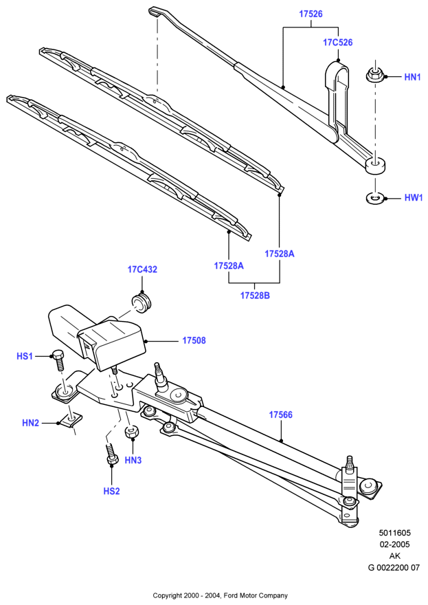 FORD 1064742 - Важіль склоочисника, система очищення вікон avtolavka.club