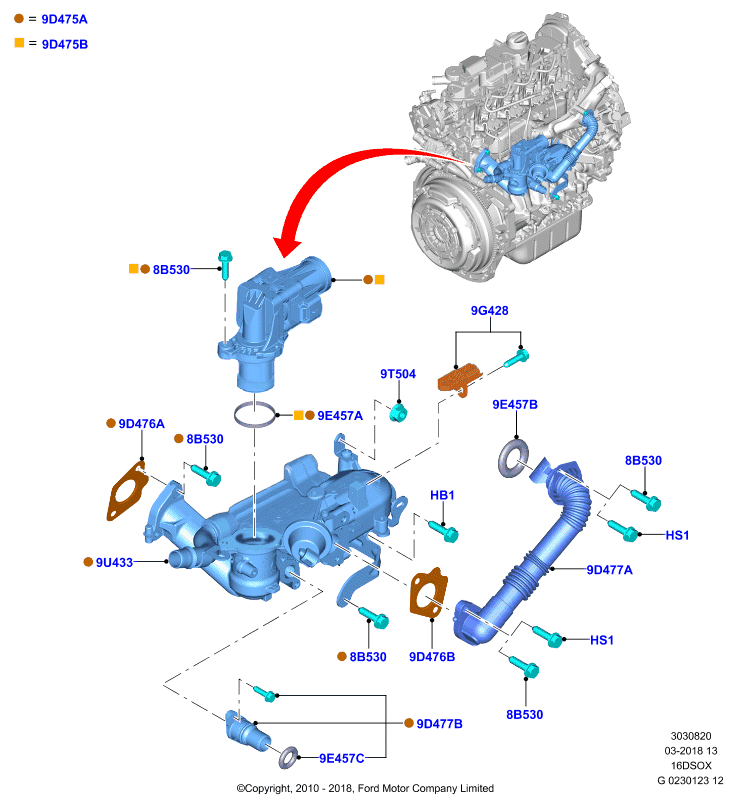 FORD 1 702 178 - Клапан повернення ОГ avtolavka.club