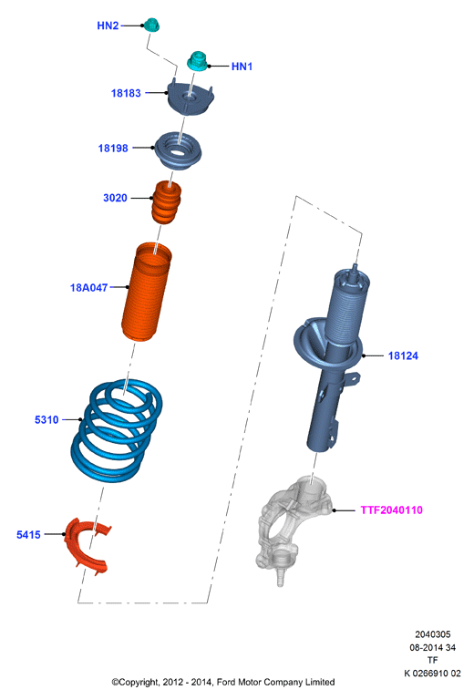 FORD 2124812 - Пружина ходової частини avtolavka.club