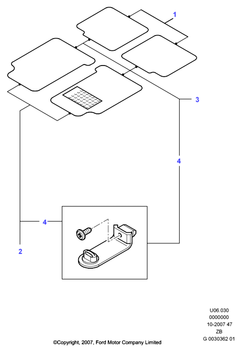 FORD USA 1 418 441 - Комплект килимків avtolavka.club