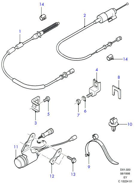 FORD 7045221 - Тросик газу avtolavka.club