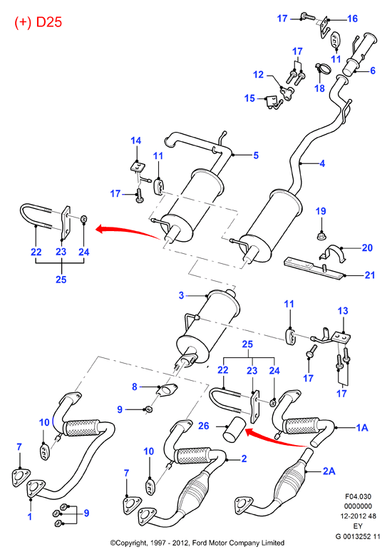 FORD 6646725 - Прокладка, труба вихлопного газу avtolavka.club