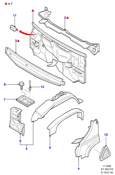 FORD 7238239 - Кріплення фари avtolavka.club