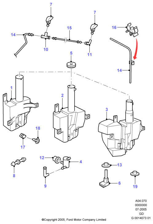 FORD 1698640 - Водяний насос, система очищення вікон avtolavka.club