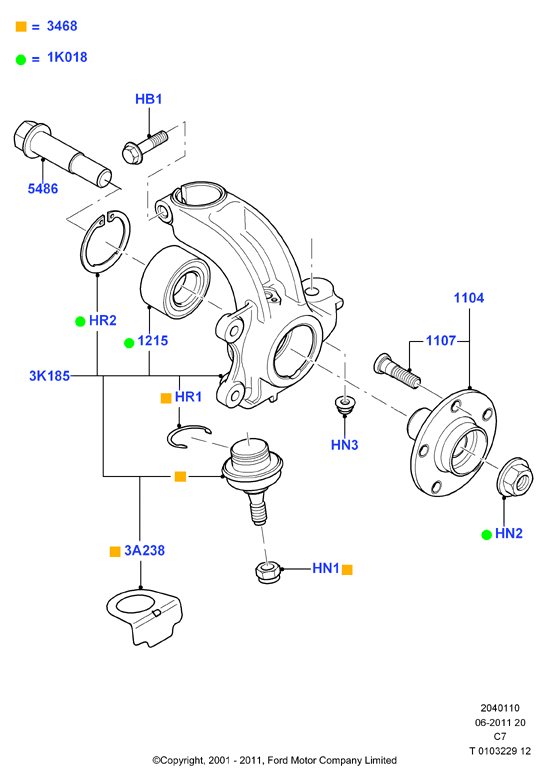 FORD 1439599 - Шарова опора, несучий / направляючий шарнір avtolavka.club