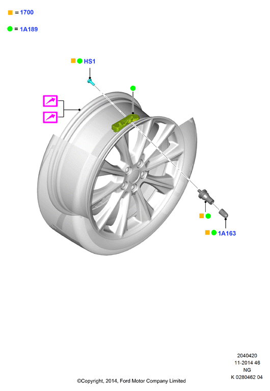 FORD 2 040 067 - Клапан, контрольна система тиску в шинах avtolavka.club