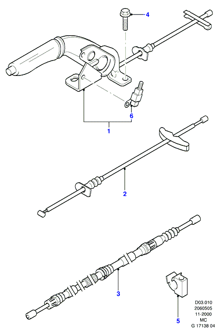 AKRON 1050100 - Cable Assy - Parking Brake avtolavka.club