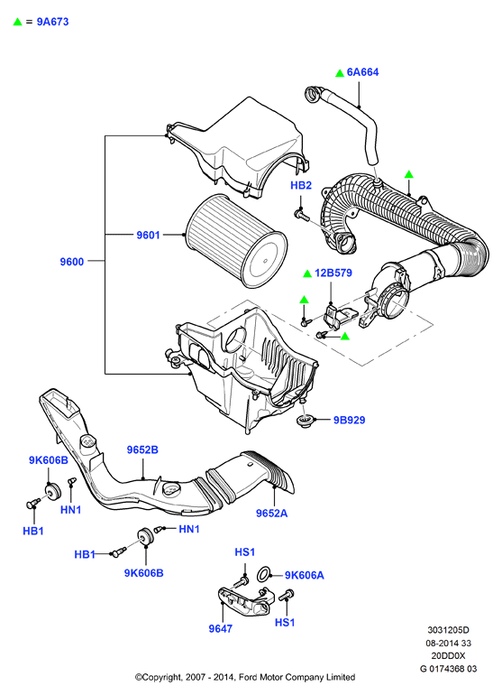 FORD 1 848 220 - Повітряний фільтр avtolavka.club