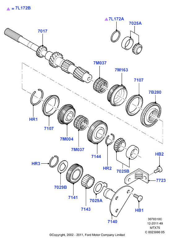 FORD 1560893 - Ремонтний комплект, ступінчаста коробка передач avtolavka.club