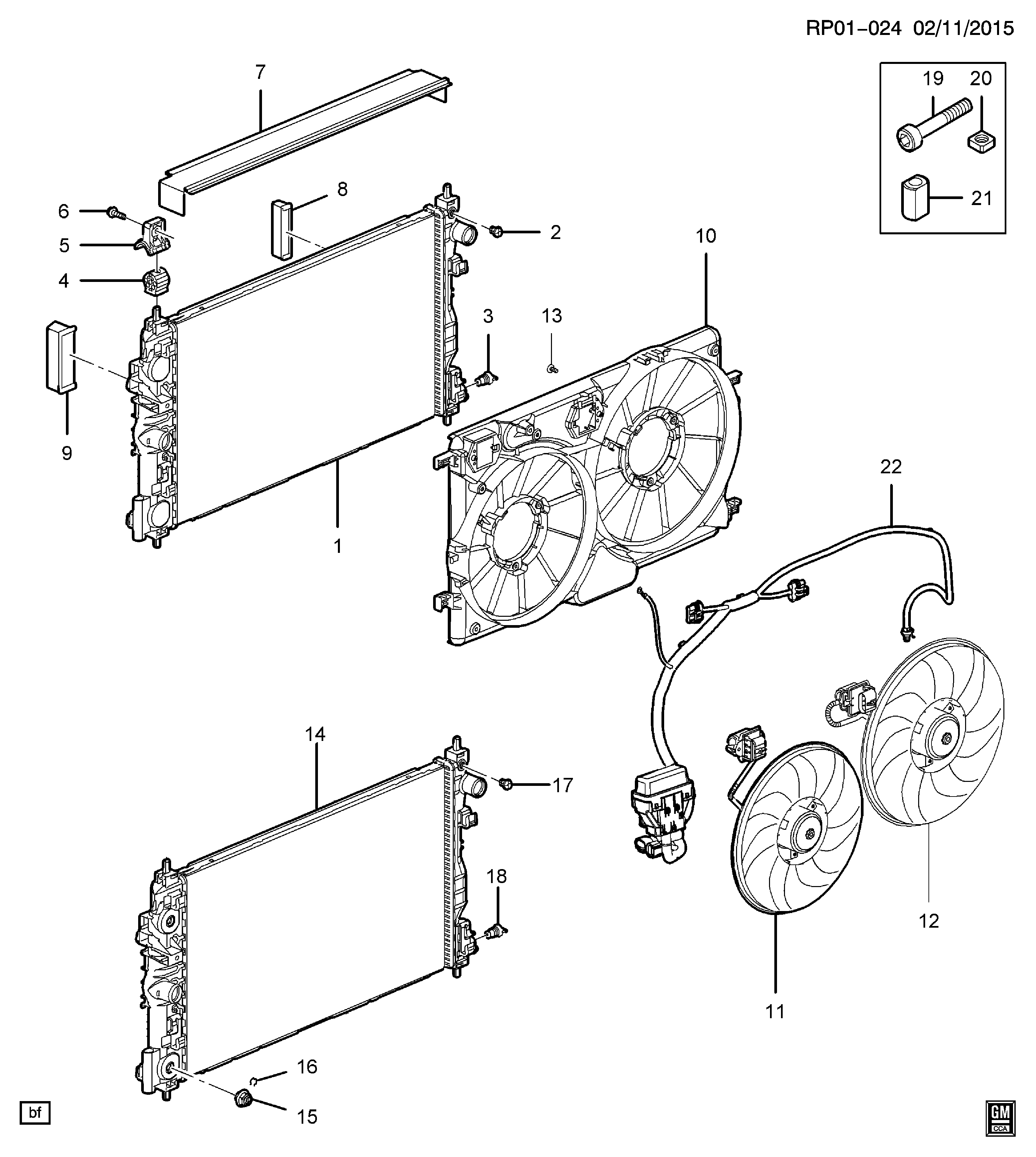 Chevrolet 13335184 - Вентилятор, охолодження двигуна avtolavka.club