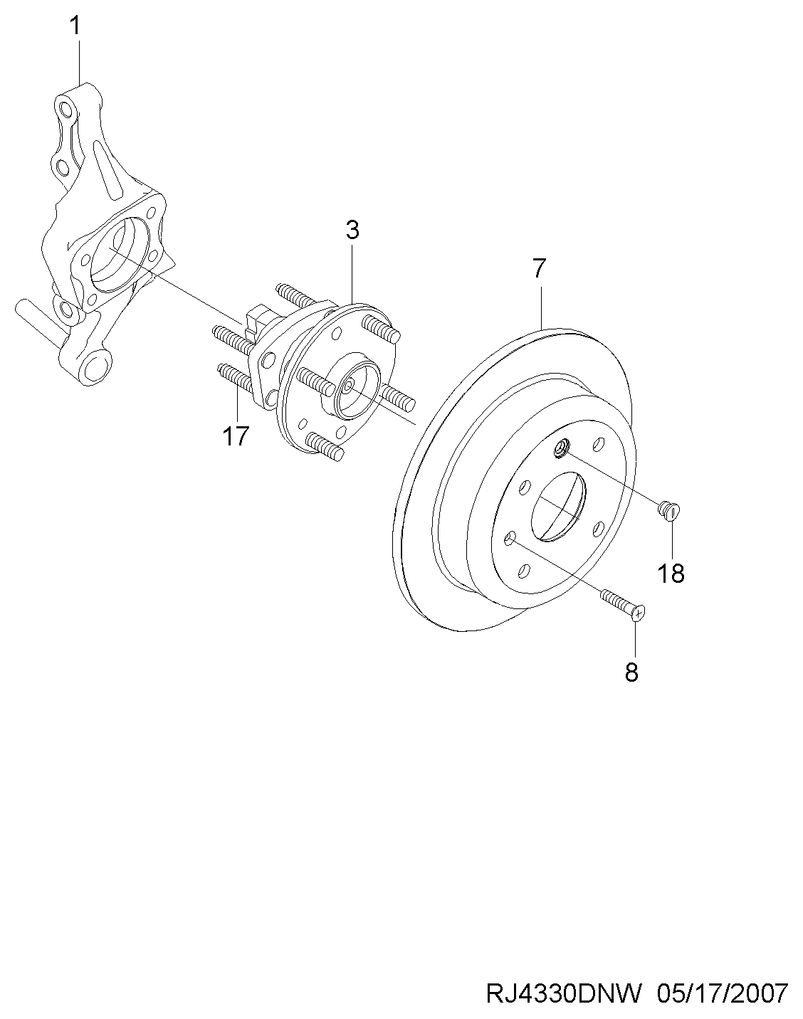 DAEWOO 96639607 - Комплект підшипника маточини колеса avtolavka.club