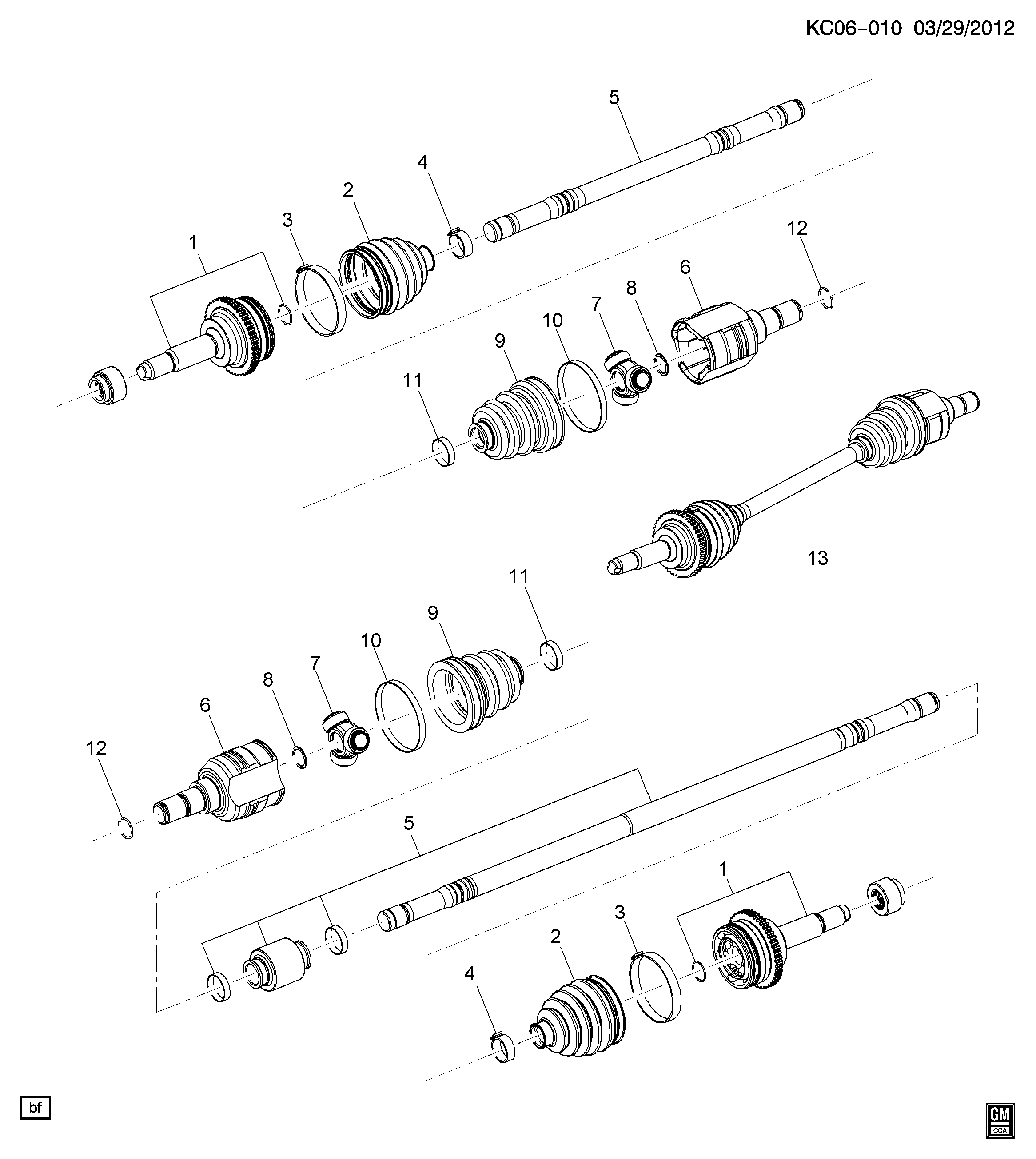 Chevrolet 95199674 - Приводний вал avtolavka.club