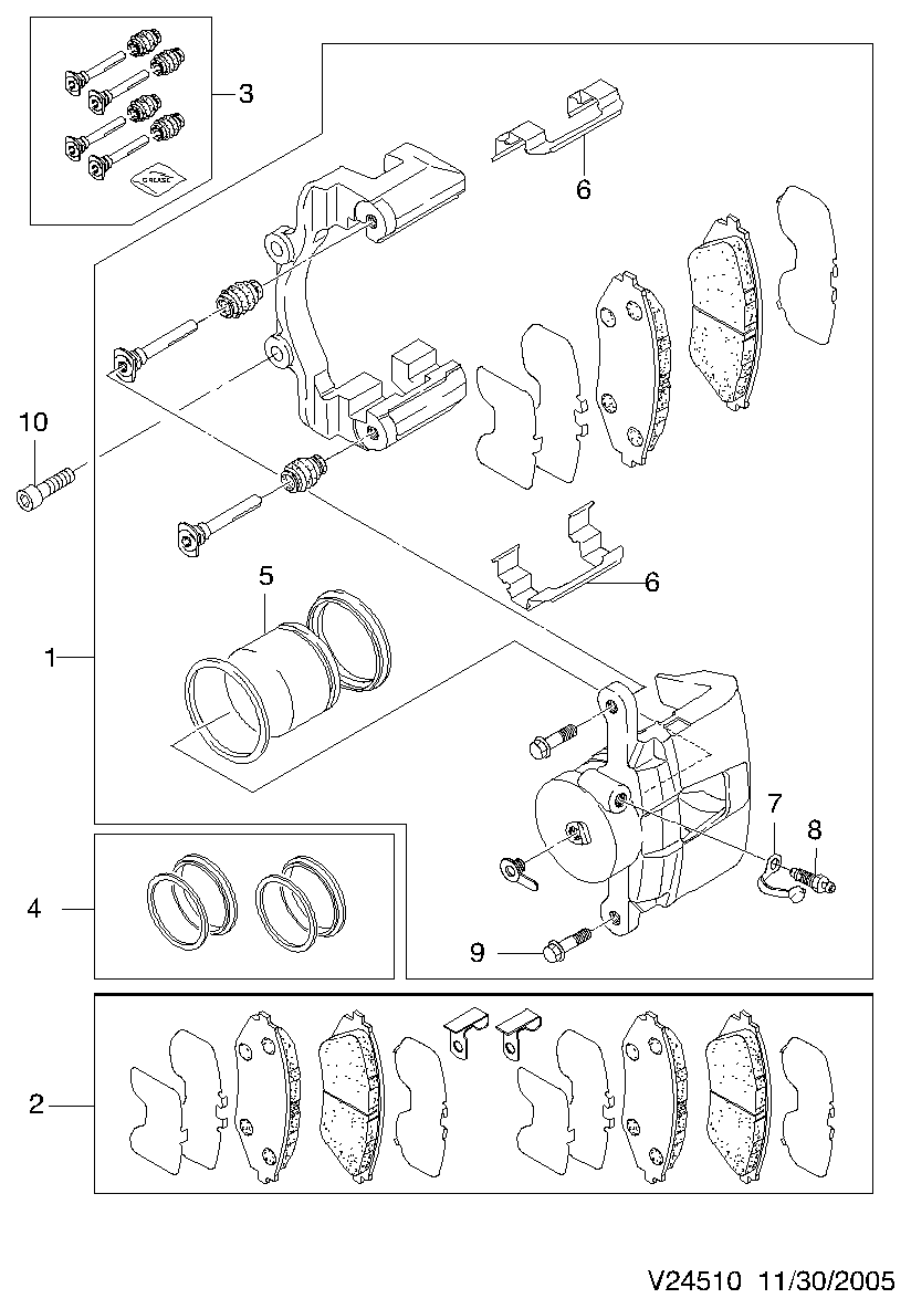 CHEVROLET (SGM) 96475027 - Гальмівні колодки, дискові гальма avtolavka.club