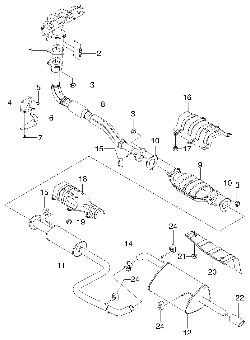 DAEWOO 96350173 - З'єднувальні елементи, система випуску avtolavka.club