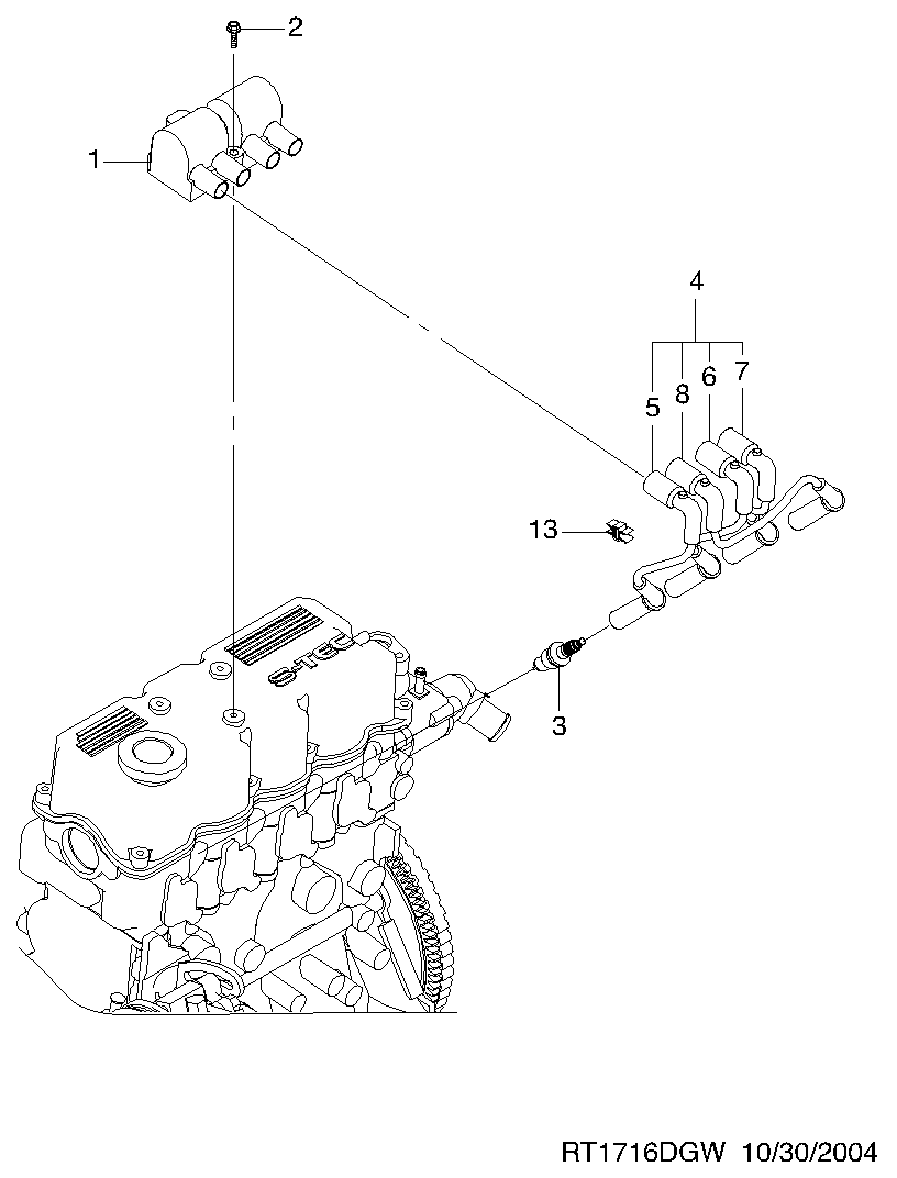 Chevrolet 96566260 - Котушка запалювання avtolavka.club