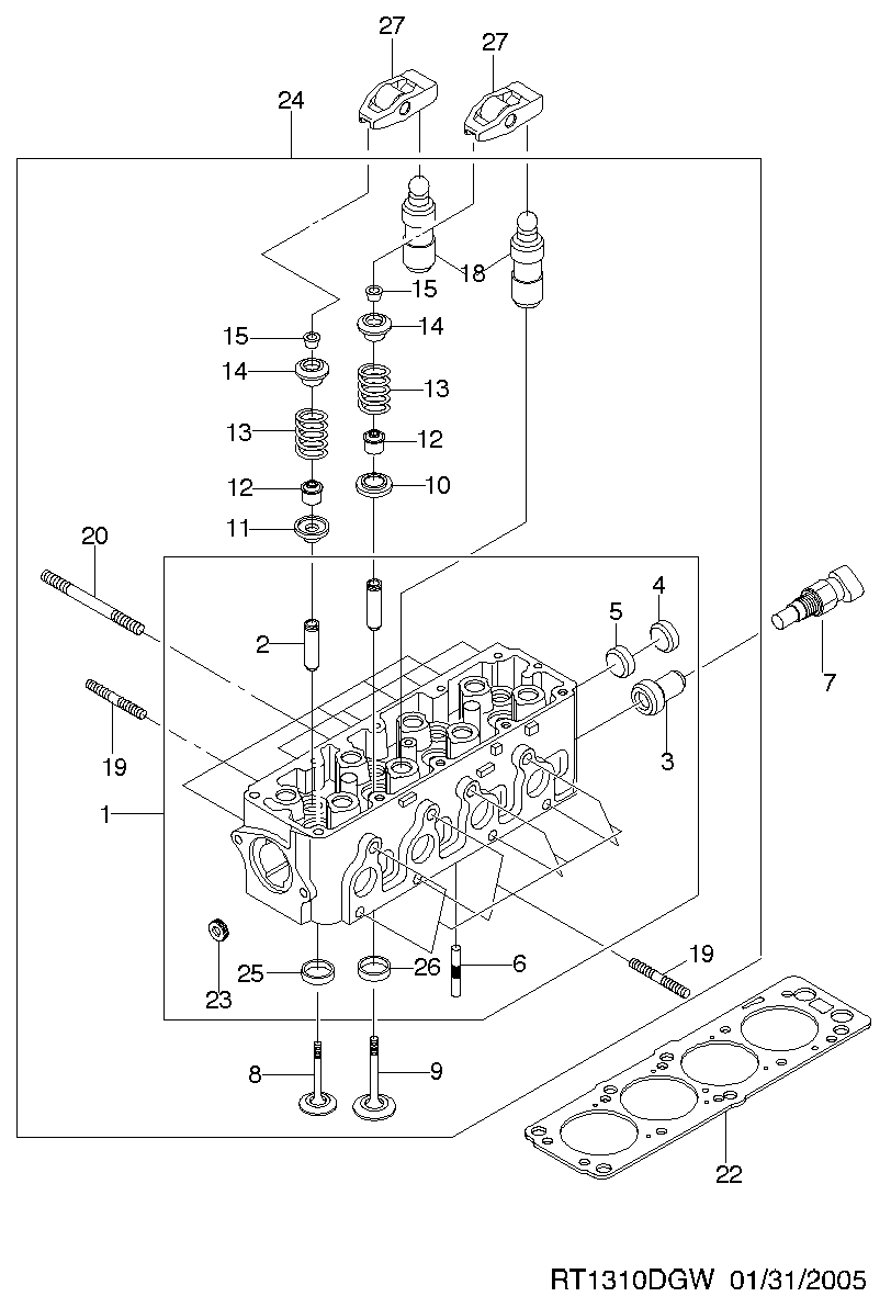 Vauxhall 96391434 - Комплект прокладок, головка циліндра avtolavka.club