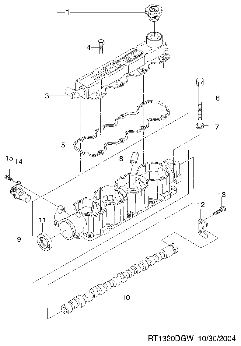 Chevrolet 96 181 318 - Прокладка, кришка головки циліндра avtolavka.club