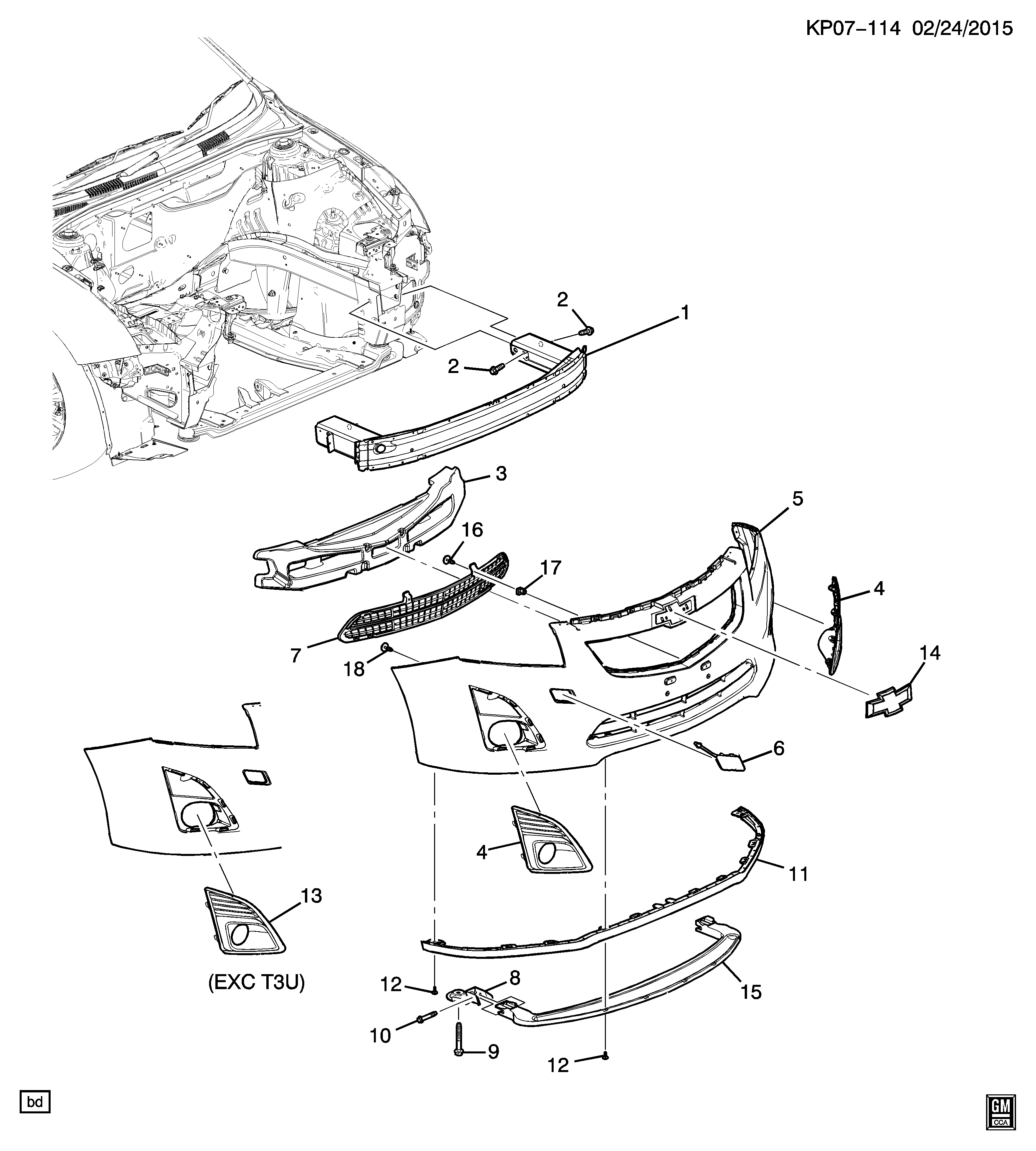 Chevrolet 95297065 - Буфер, бампер avtolavka.club