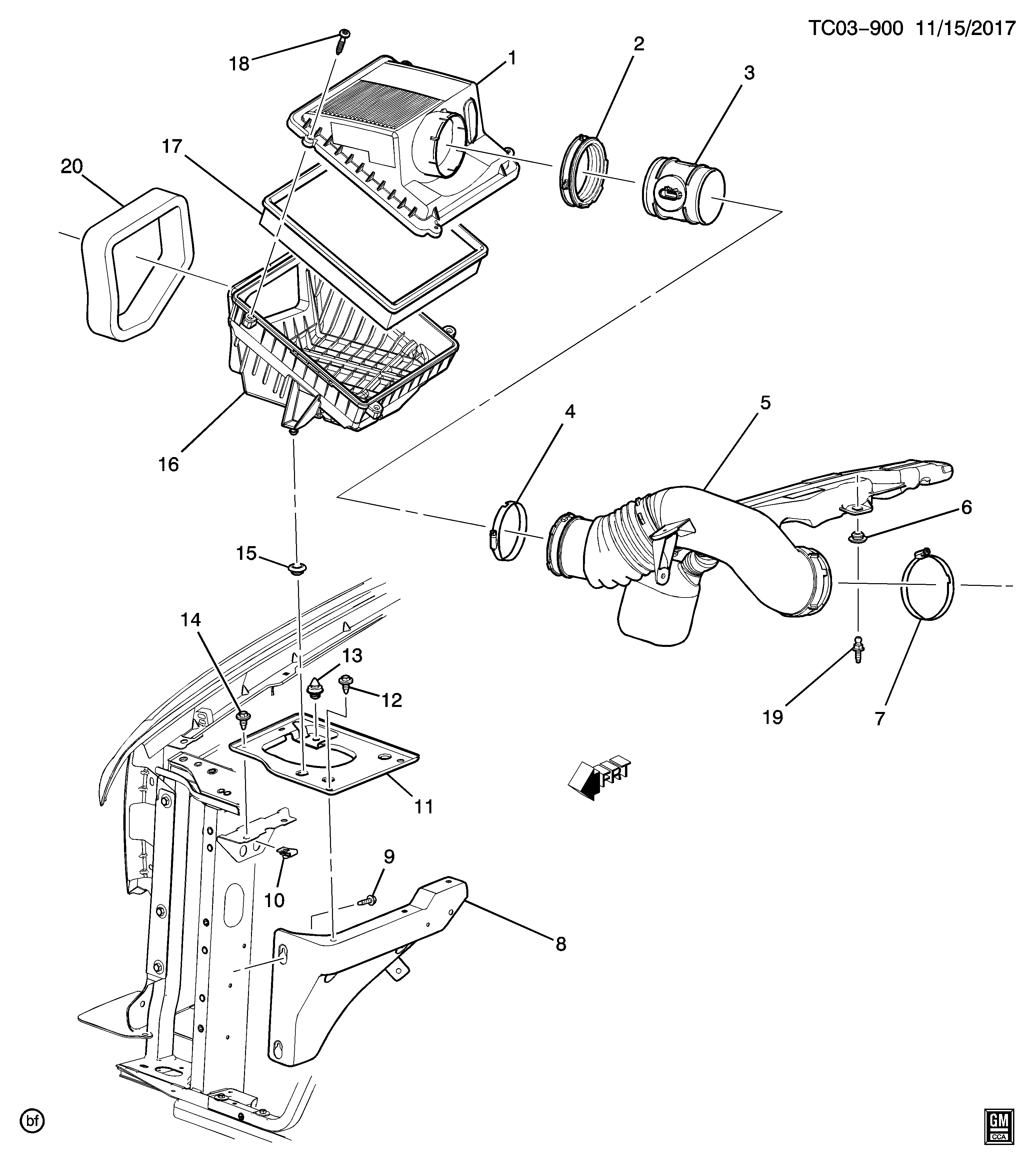 Chevrolet 22845992 - Повітряний фільтр avtolavka.club