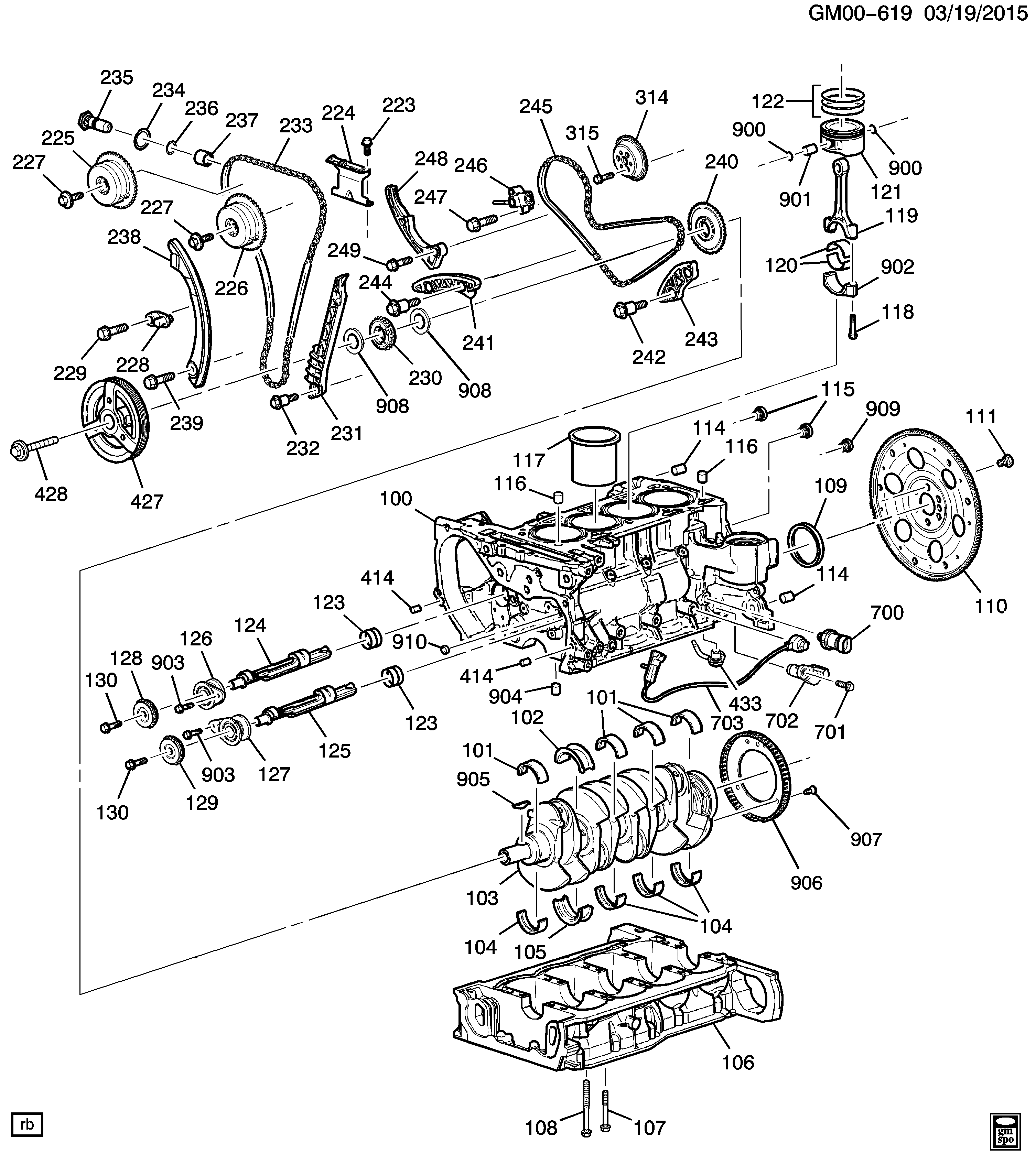 Vauxhall 12621505 - Комплект ланцюга приводу распредвала avtolavka.club