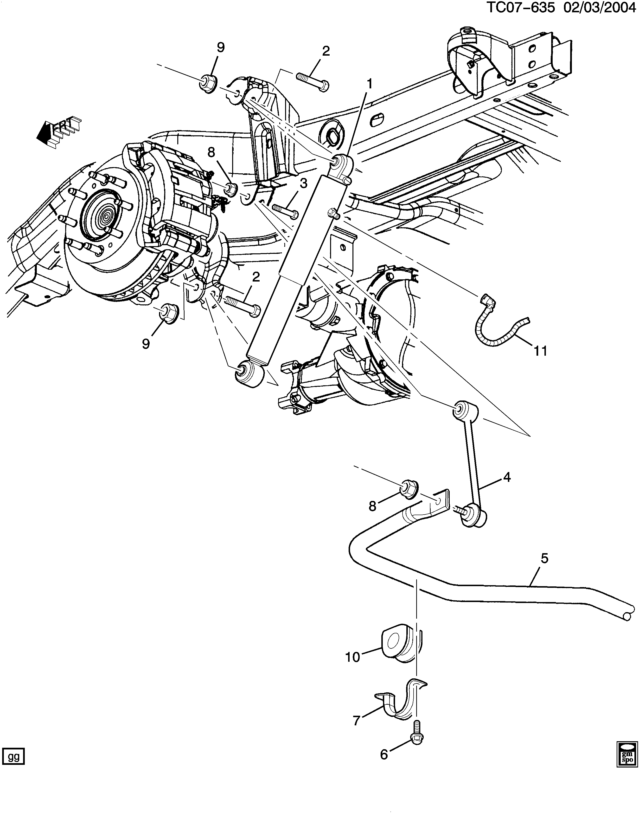 Chevrolet 23487280 - Опора пневматичної ресори avtolavka.club