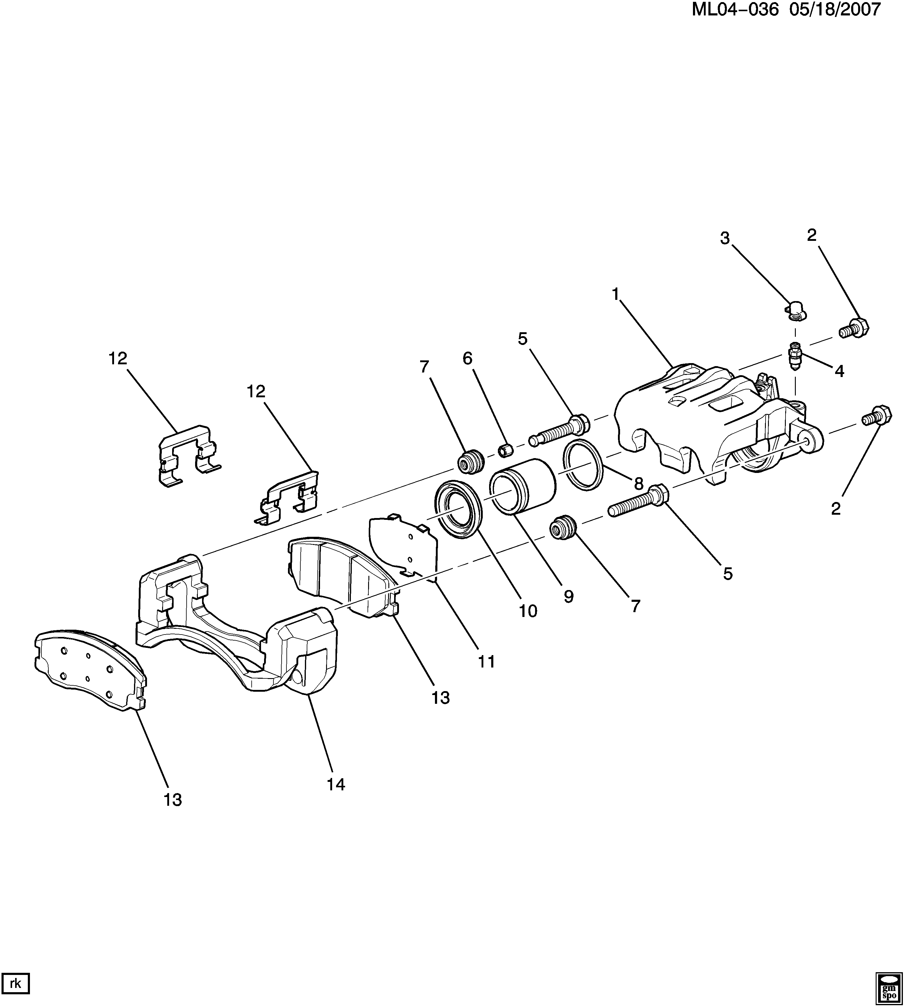 Opel 19168899 - Гальмівні колодки, дискові гальма avtolavka.club