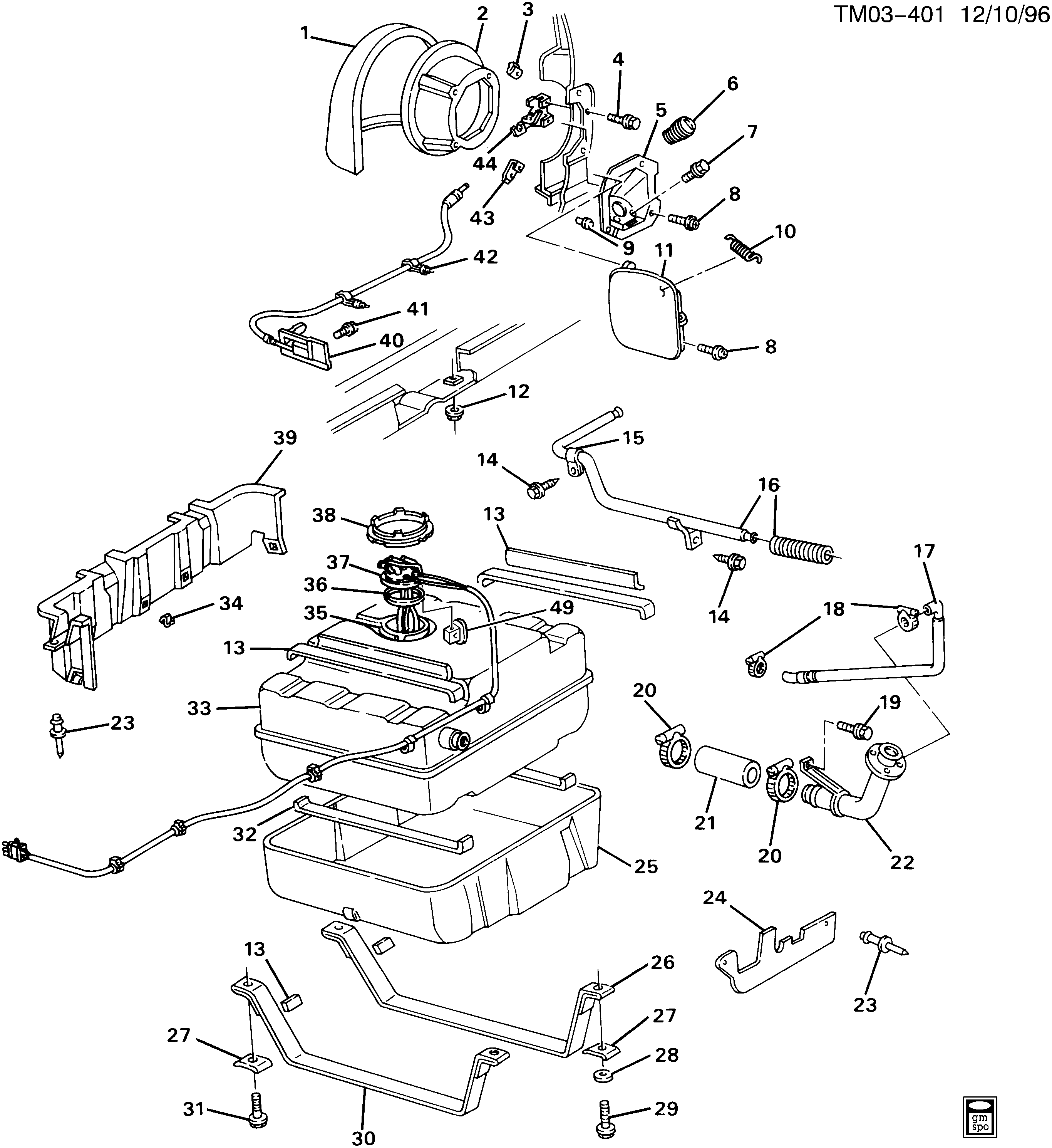 Cadillac 22525300 - Кришка, паливної бак avtolavka.club