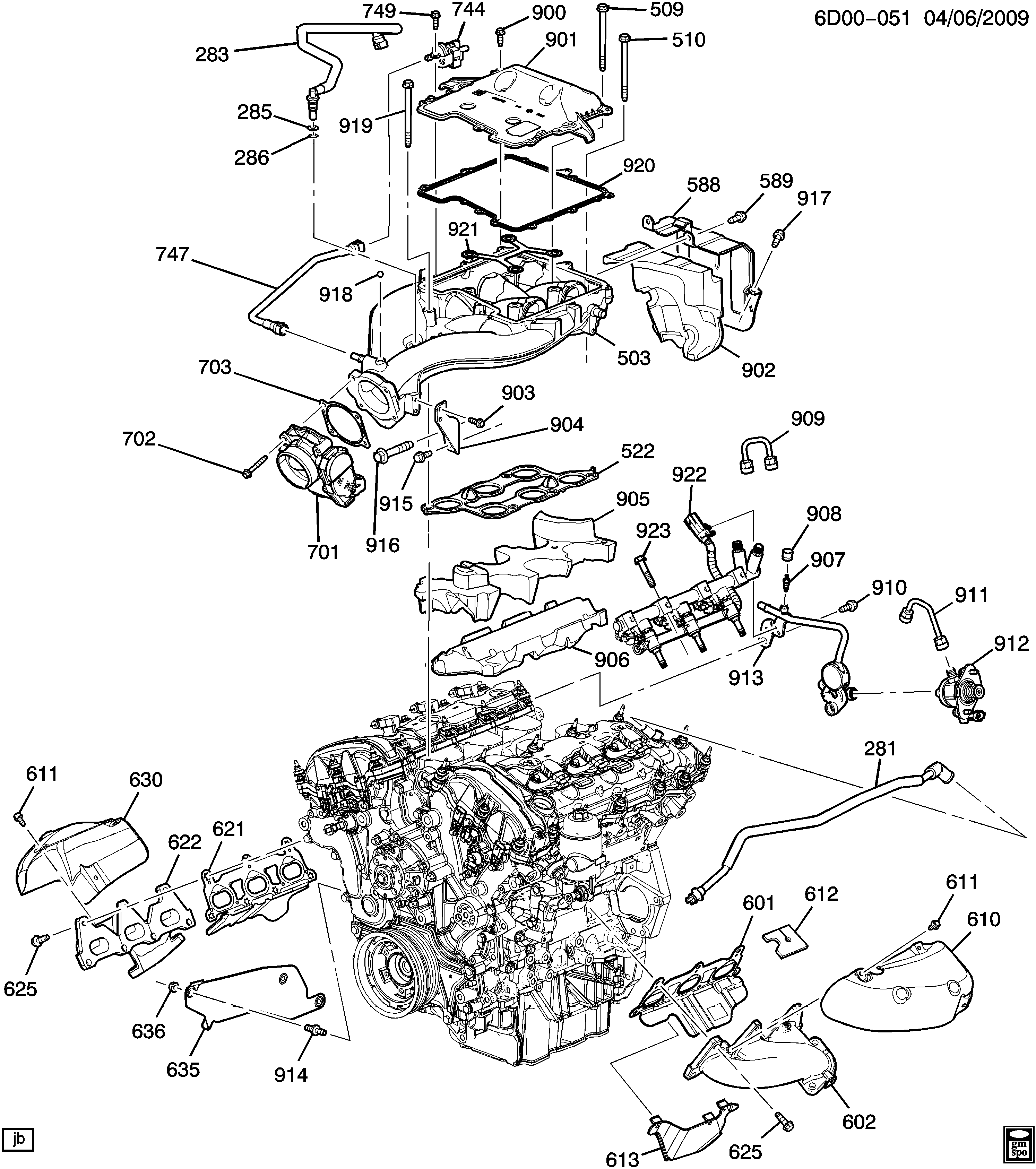 Cadillac 19368081 - Комплект прокладок, впускний колектор avtolavka.club