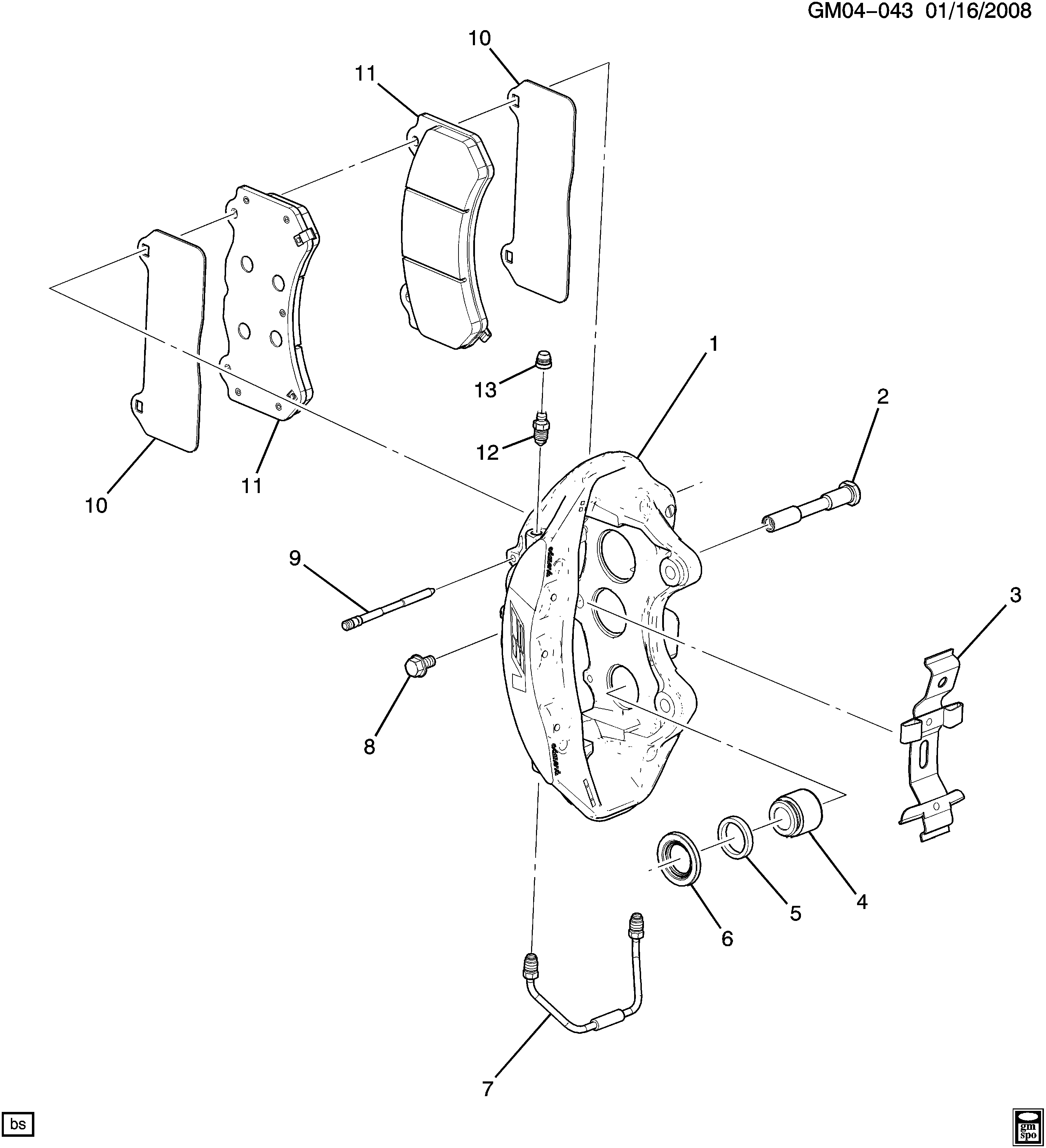 Chevrolet 25940447 - Гальмівні колодки, дискові гальма avtolavka.club