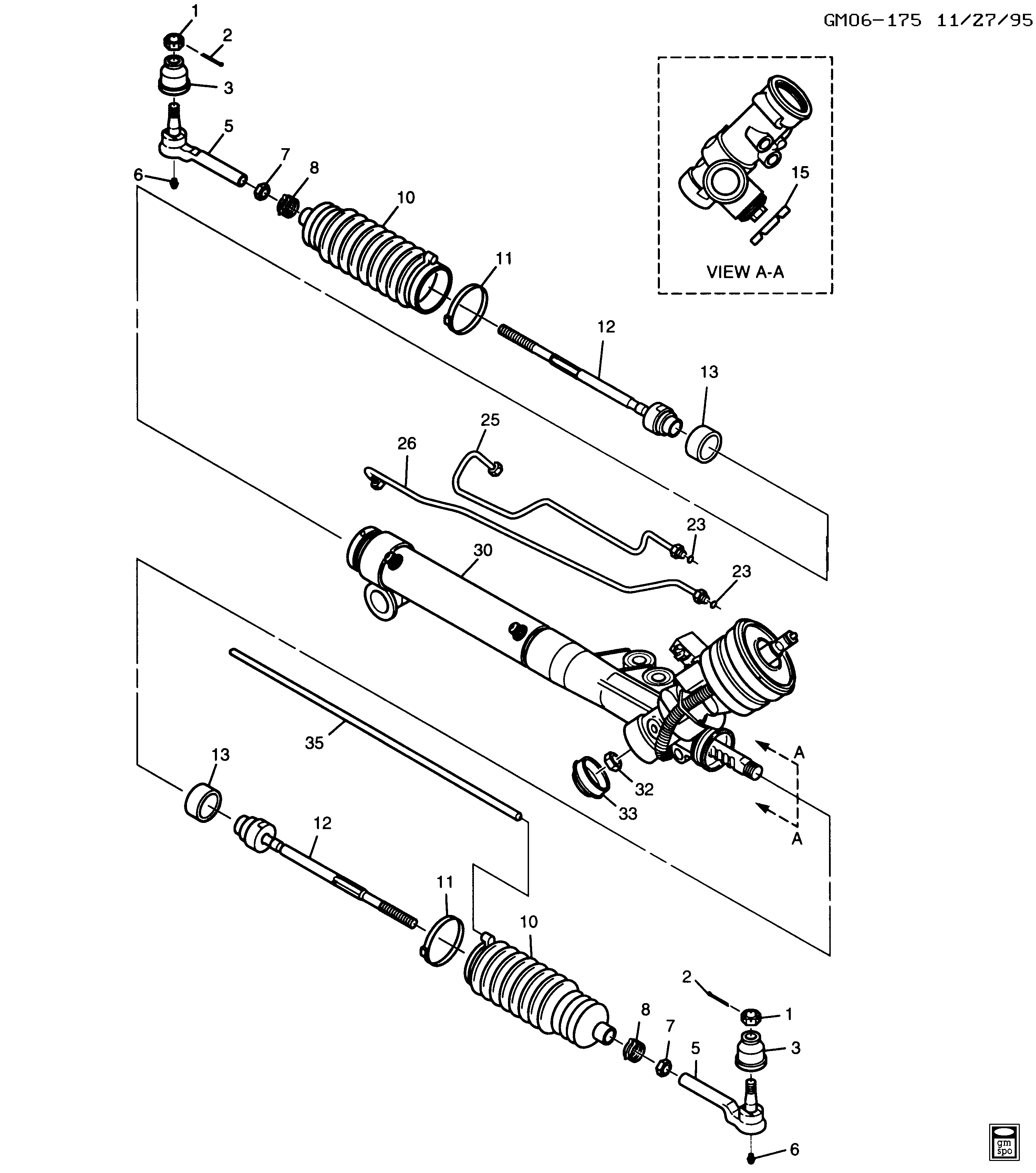 Chevrolet 26026745 - Осьовий шарнір, рульова тяга avtolavka.club