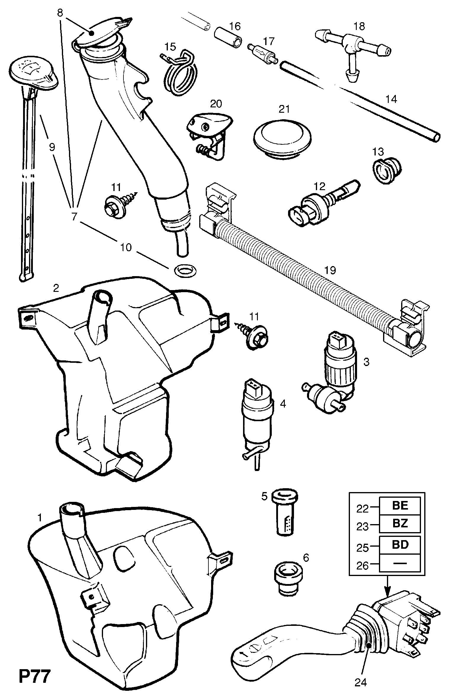 Opel 14 50 173 - Водяний насос, система очищення вікон avtolavka.club